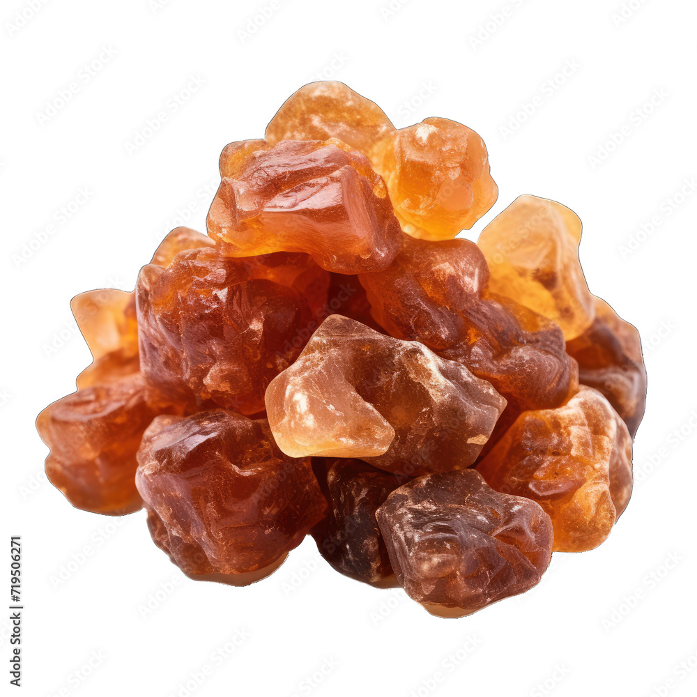 Myrrh Resin Known for Its Earthy and Smoky Scent.. Isolated on a Transparent Background. Cutout PNG.