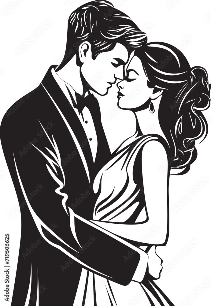 Sleek Affection Lovebird Illustrations CompilationPure Union Black and White Portraits