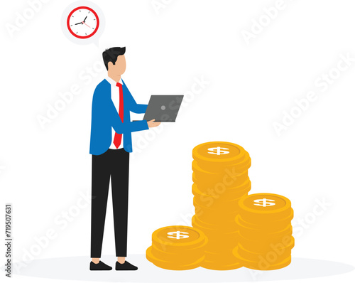 Timeless Transactions and bank deposit time, The Calculative Currency Mastery of a Business Clockwatcher concept,

