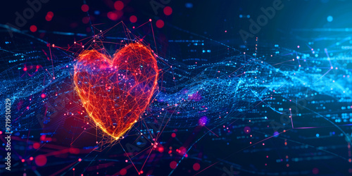Vibrant color heart beat li...