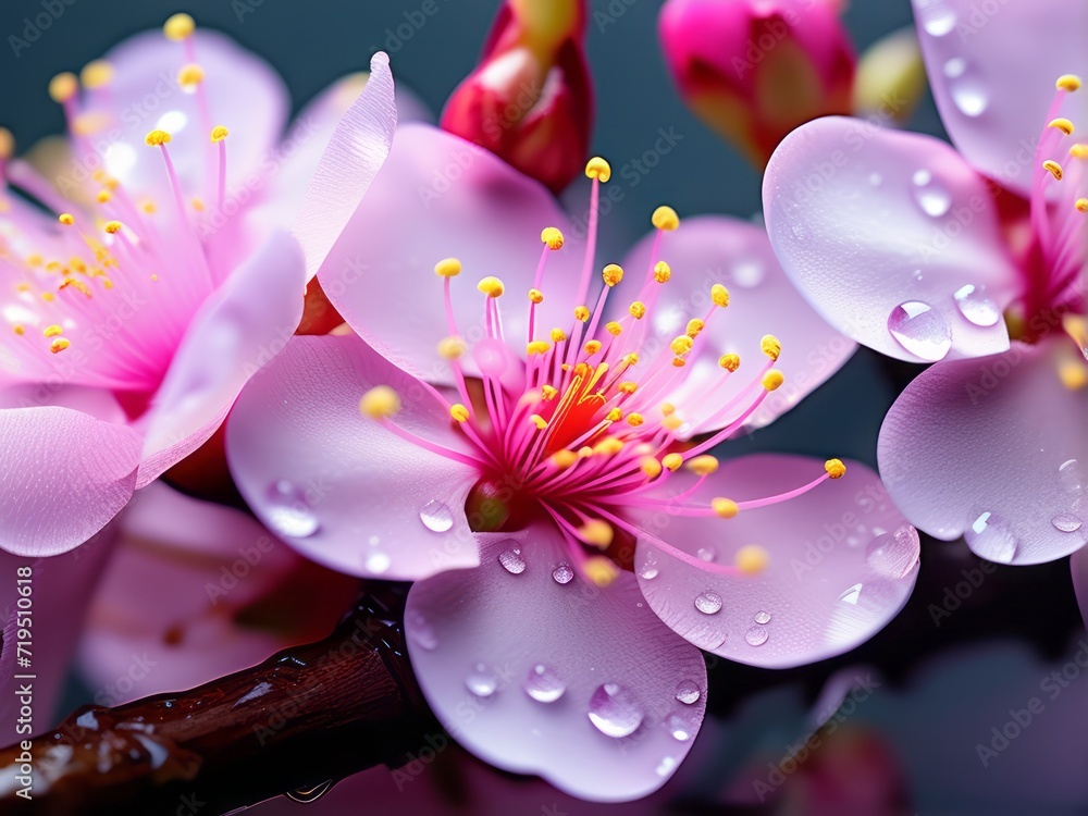 Pink Cherry Blossoms branches in spring Pink Cherry Blossoms branches in spring