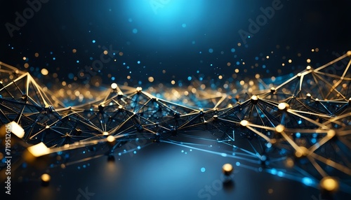 Abstract 3d background - points and lines connection reflecting network connection, cyberspace, connection, futuristic, science, cyber, matrix, security, web, big data, database etc. concept. 