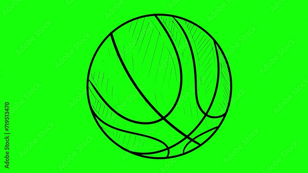 Basketball ball on green screen, chroma key, Basketball ball on