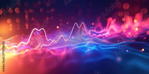 Vibrant color heart beat li...
