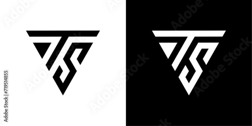 vector logo ts combination of triangles