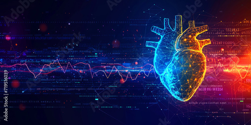 Vibrant color heart beat li...