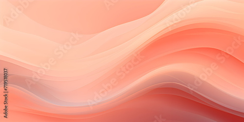 Abstract wave background in pastel peach fuzz color 