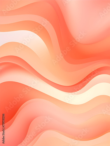 Abstract wave background in pastel peach fuzz color