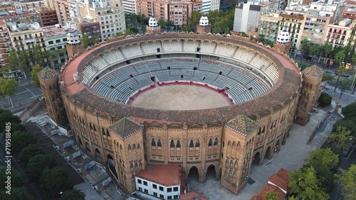 Photography drone photo Barcelona Bullring, La Monumental barcelona spain europe