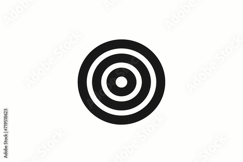 Stylish and simple icon displaying a timeless black and white logo, featuring a thick-lined pattern, flat vector style, isolated on white solid background