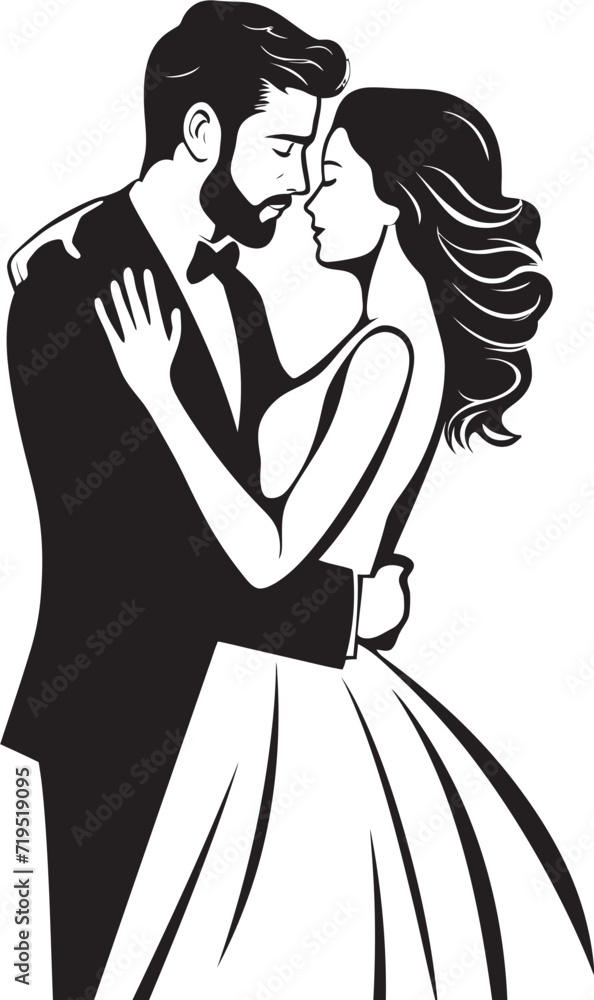 Boundless Love Black and White IllustrationsSimplicity in Love Wedding Lovebirds