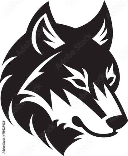 Celestial Alpha Black Wolf SceneAbstract Canine Vector Wolf Art