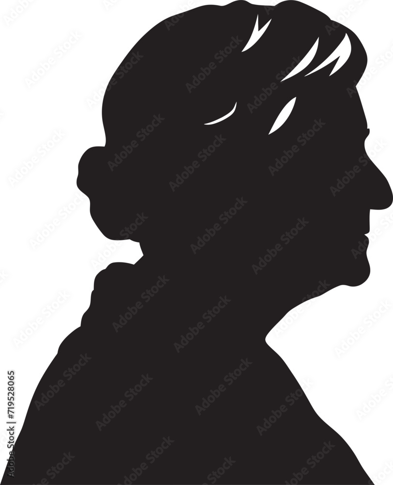 Elegance in Female Silhouettes Black Vector ArtAbstract Essence of Womanhood Vector Design