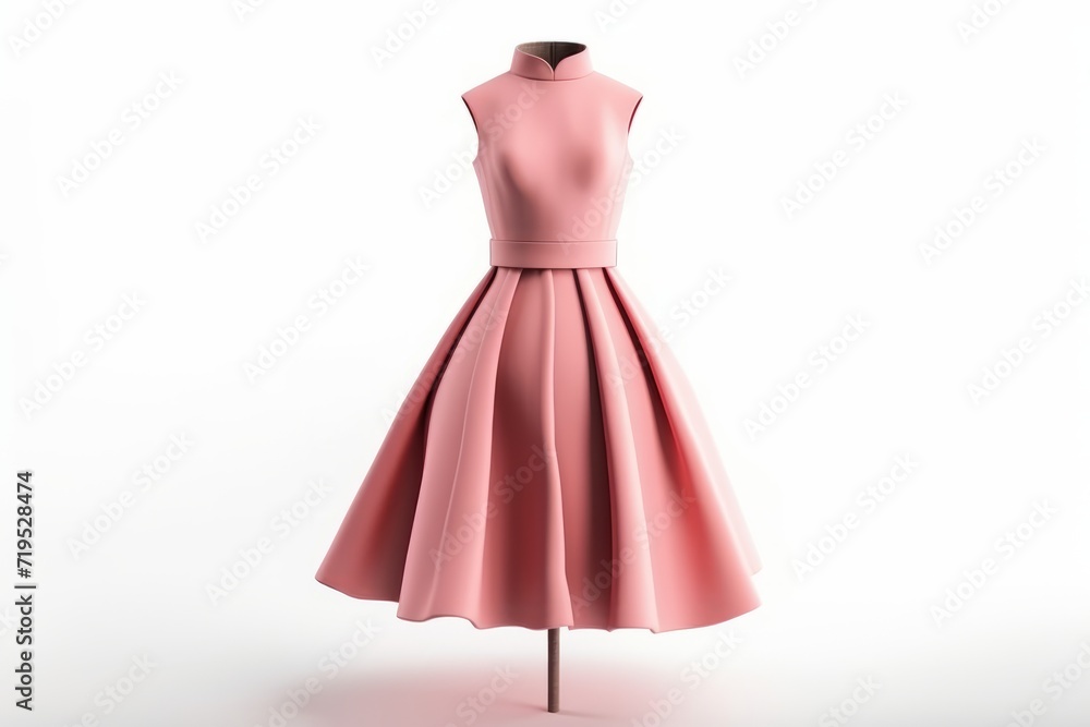 Fashionable pink dress on a mannequin. 3d rendering Fashionable pink dress on a mannequin. 3d rendering