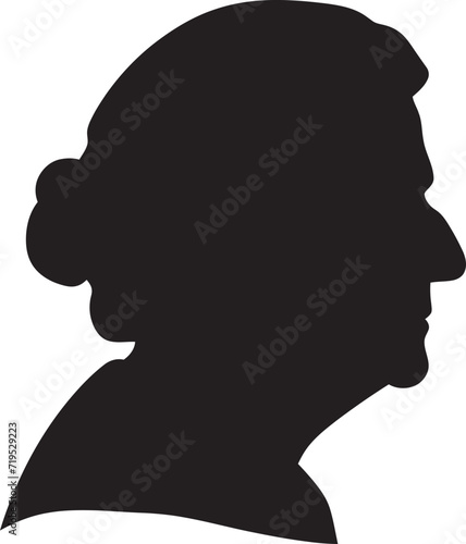 Strength in Simplicity Womens Vector PortraitFierce Femininity Black Vector Illustration