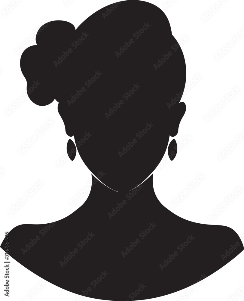 Dynamic Elegance Women Vector IllustrationSleek Femininity Black Vector Portraits