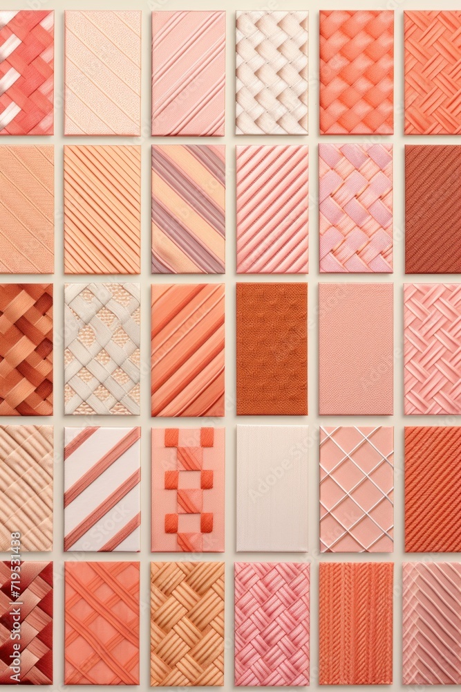 peach different pattern illustrations
