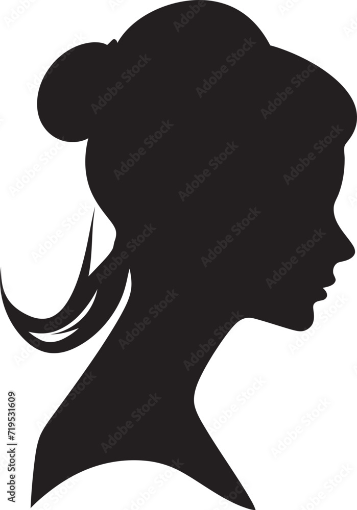 Elegant Essence Women Vector ArtGraceful Expressions Black Vector Silhouettes