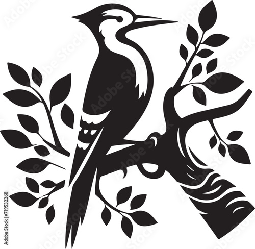 bird on a branch vector illustration 