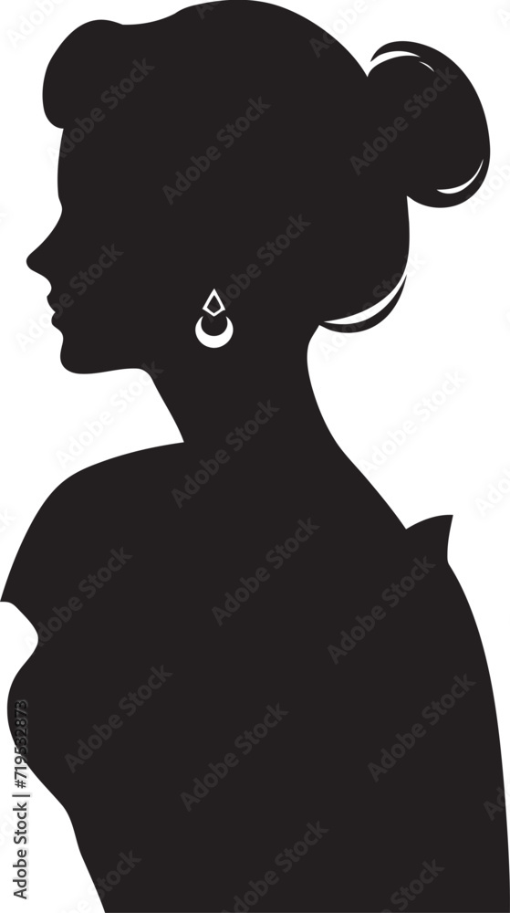 Radiant Poses Black Vector DesignElegant Essence Women Vector Art