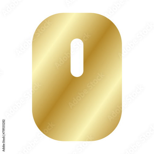 Gold Mouse Icon photo