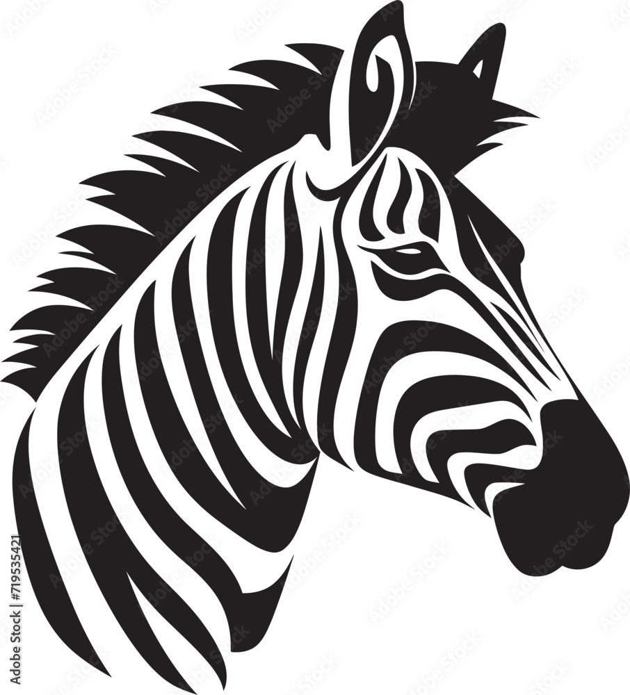 Dynamic Wildlife Zebra Vector IllustrationGraphic Lines Zebra Vector Composition
