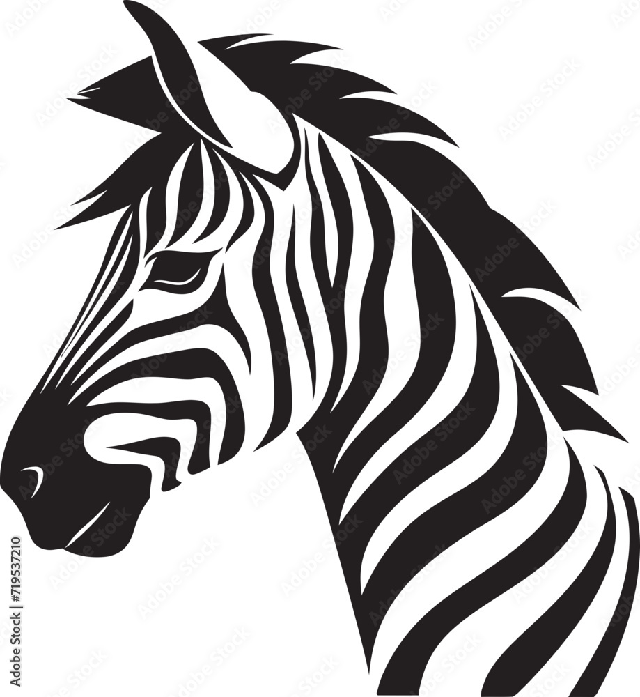 Vector Vibrance Zebra Stripes in VectorMonochrome Safari Zebra Vector Illustration