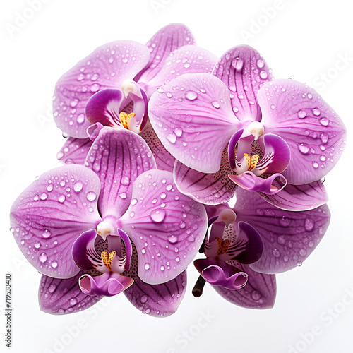 pink orchid isolated on white