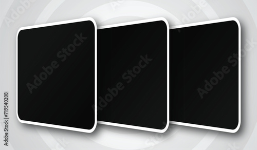Blank photo frames collage template illustration