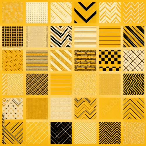 yellow different pattern illustrations