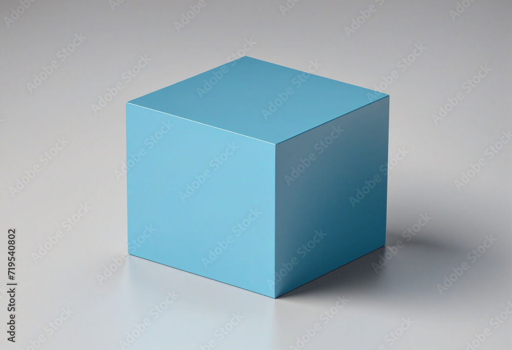 Blue geometric abstraction in 3D formation Blue geometric abstraction in 3D formation