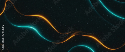 Abstract Gradient Background with Blue, Yellow, White Colors and Wave Texture on Black Noise Texture © SR07XC3