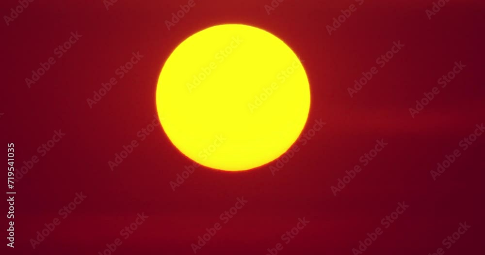 Timelapse close-up Big sunset Red easter egg Timelapse close-up Big sunset Red easter egg