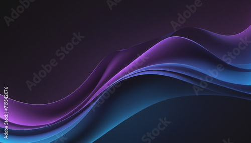 Wallpaper Mural Violet Indigo Gradient Wave on Dark Background with Grainy Texture for Futuristic Website Header Design Torontodigital.ca