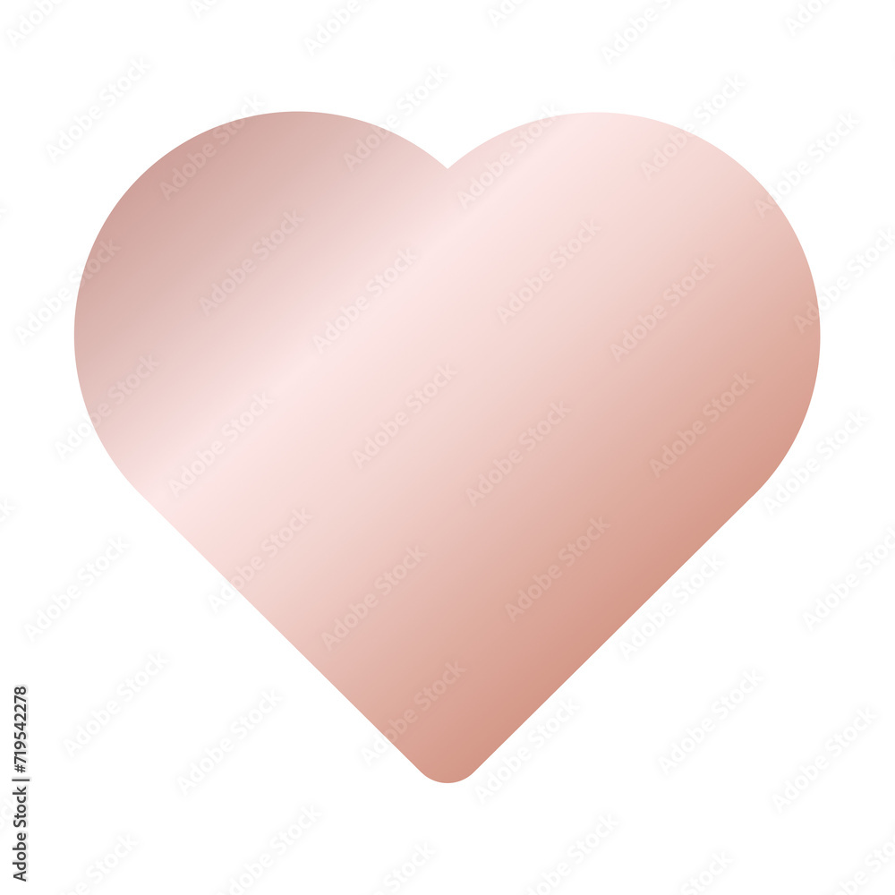 Rose Gold Heart Icon