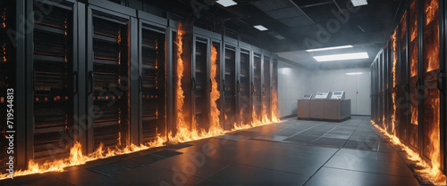 Inferno Engulfs Data Center Tower as Flames Destroy Datarack in Catastrophic Fire