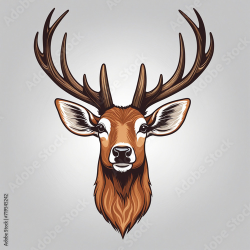 Antelope  Flat Vector Logo - Large Animal Illustration photo