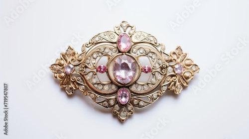 Vintage brooch with intricate gemstone