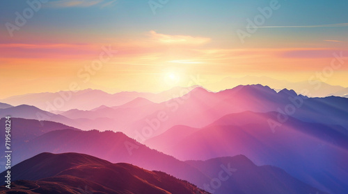 sunset in the mountains © hina
