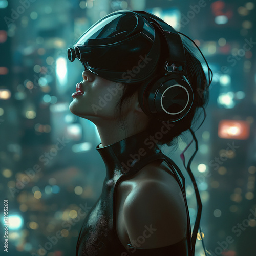 Cyber Chic: Futuristic Women in Virtual Reality photo
