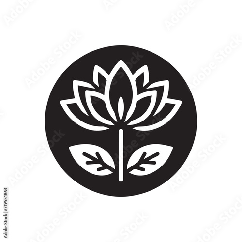 Lotus plant icon vector
