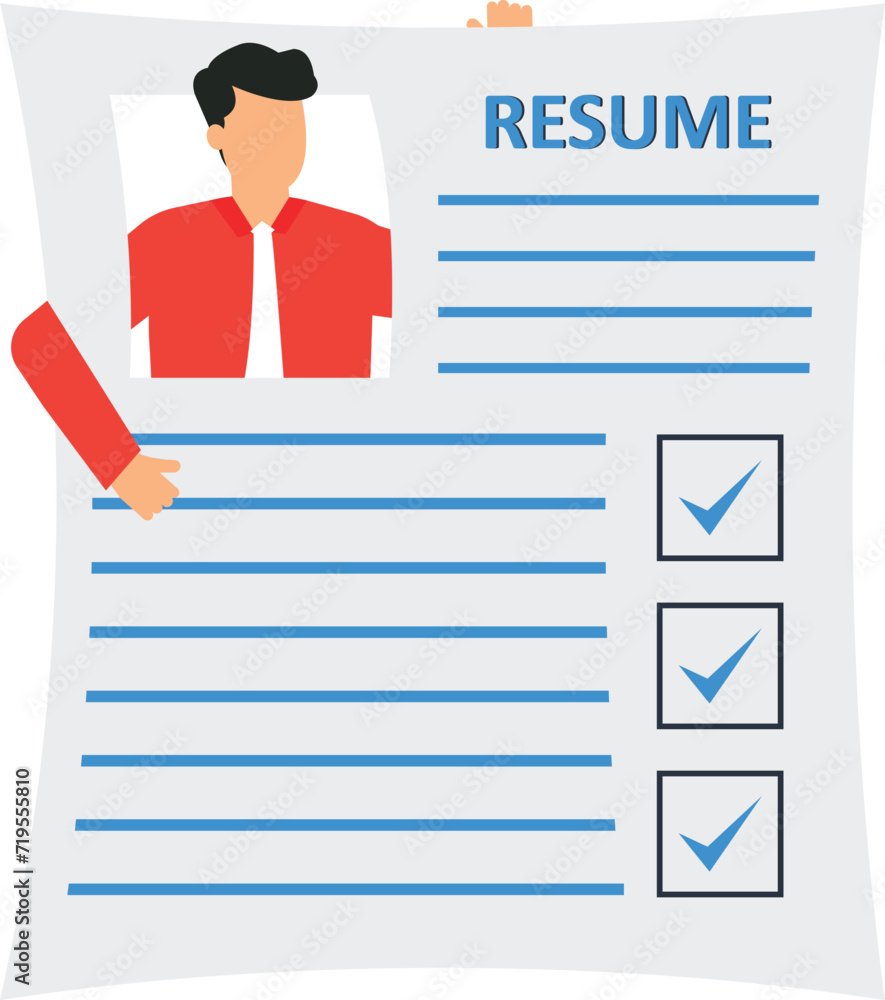 Smiling male job applicants on paper resumes show a thumbs up to apply for vacant positions in the office concept,
Smiling male job applicants on paper resumes show a thumbs up to apply for vacant positions in the office concept,