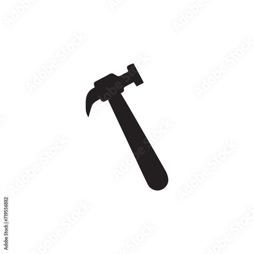 hammer and nail icon vector