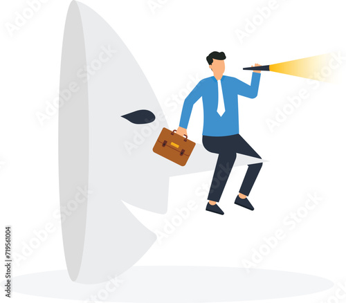 Dishonesty and lies or scam in business, Fraud or fake hiding behind disguise mask and business cheating or suspicion false or fake news concept,
