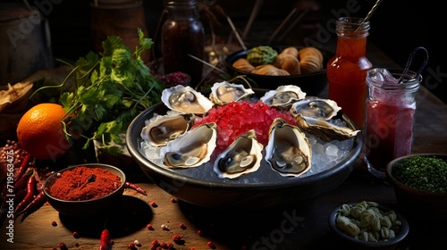 Large fresh oysters with sweet chili dipping sauce