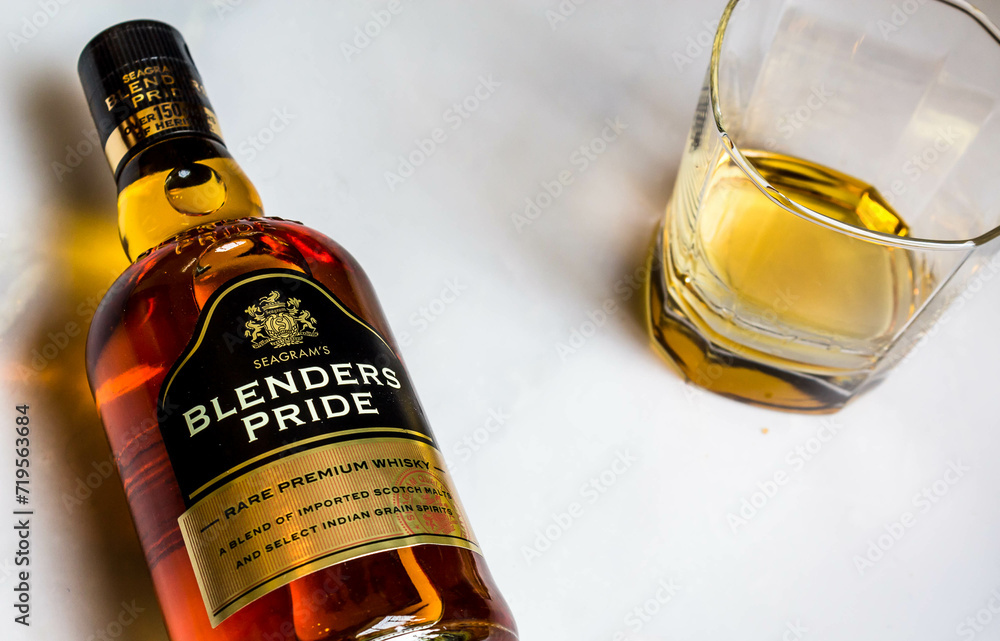 Seagram's Blenders Pride Rare Premium Whisky is a very popular brand in