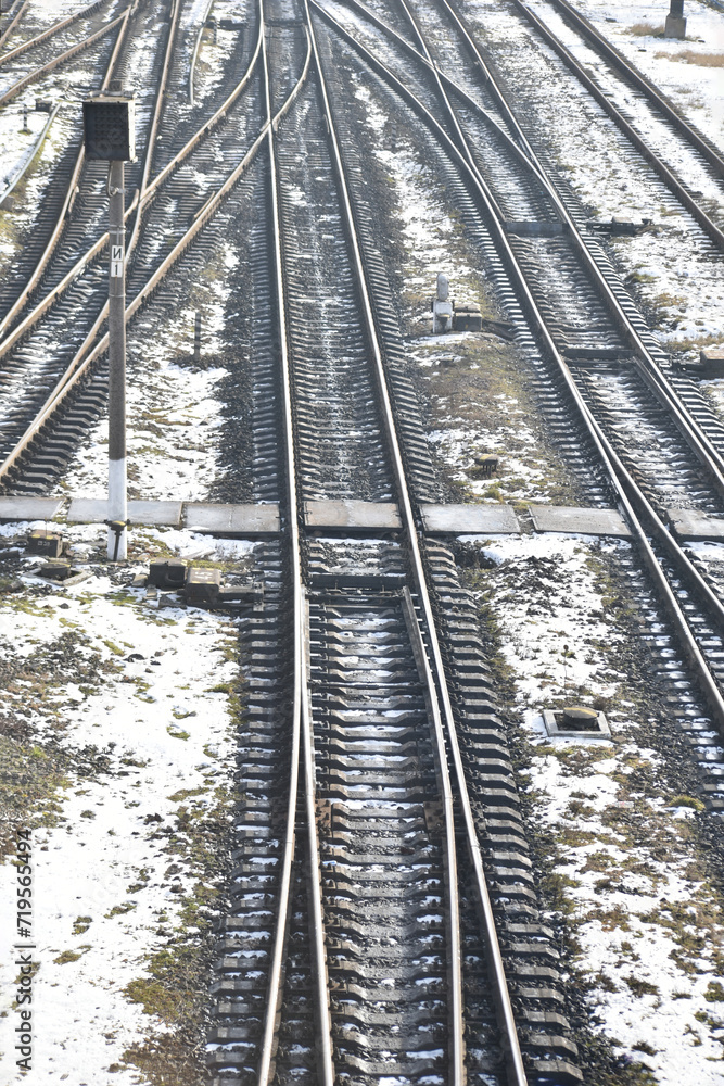 rails on the railway. rails on which trains run