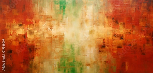 A holiday-inspired abstract, with defocused lights twinkling in a dance of red, green, and gold