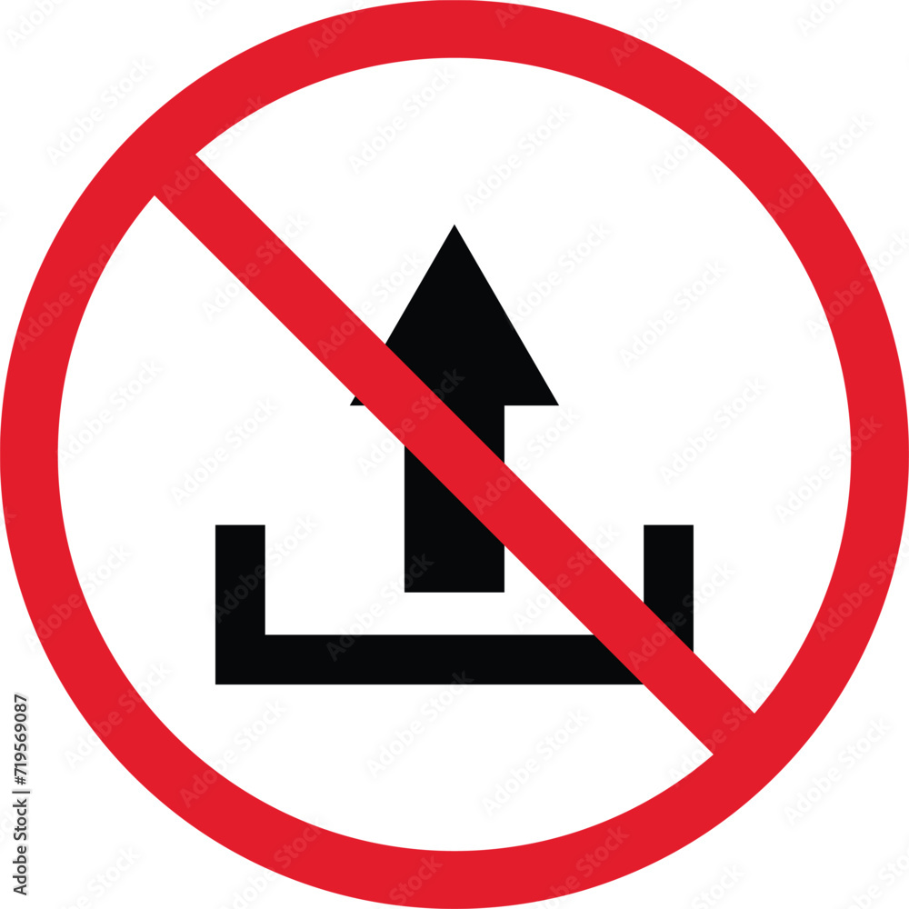 No upload sign . No upload allowed sign icon isolated on white background . Vector illustration No upload sign . No upload allowed sign icon isolated on white background . Vector illustration