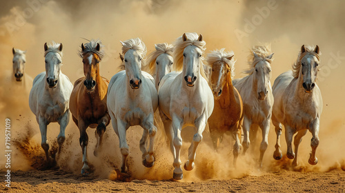 Hobackground  sky  summer  nature  hair  animal  beauty  black  horse  color  sunset  portrait  sand  desert  speed  beautiful  day  run  freedom  mammal  rse herd galloping on sandy dust against sky 